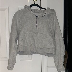lululemon athletica Light Gray Women's Cropped Hoodie